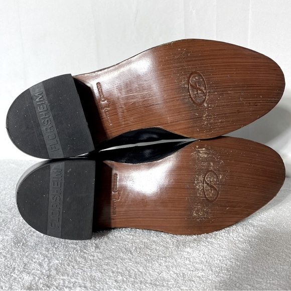 Vintage Florsheim Black Leather Round Toe Ankle Boots 10.5D - Picture 5 of 12